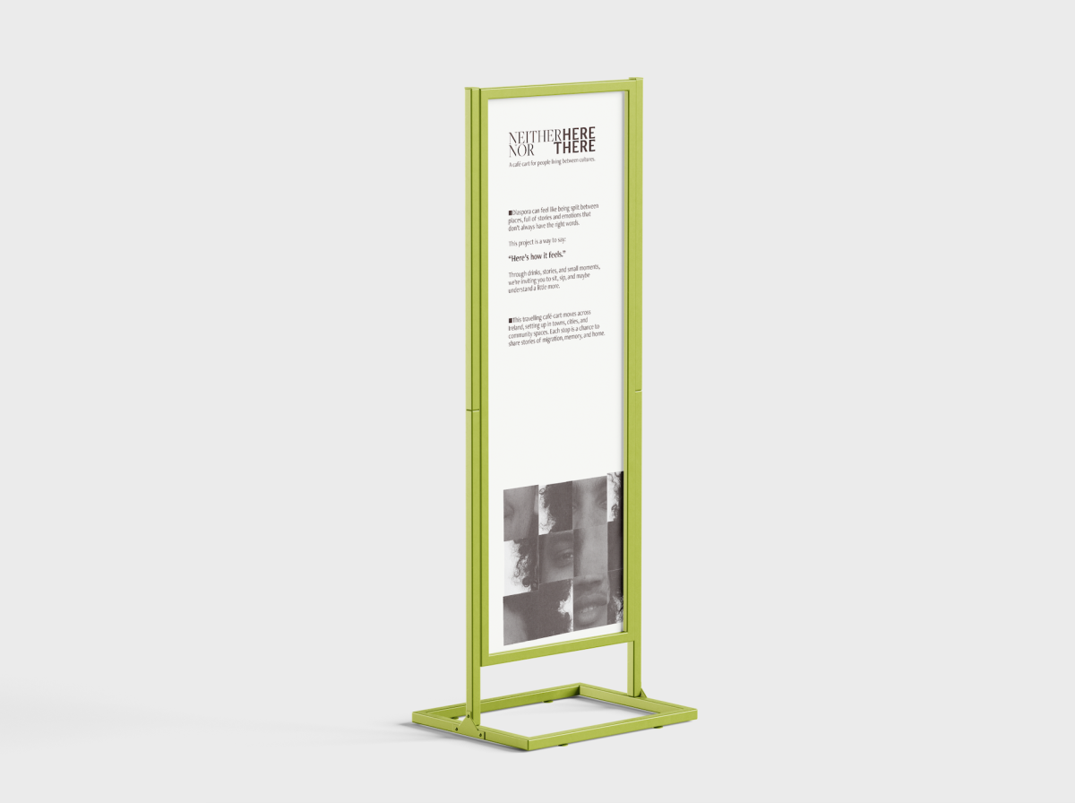 Signage intervention for pop-up cafe