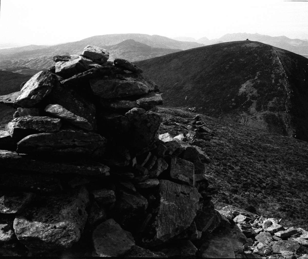 looking down from top of a mountain